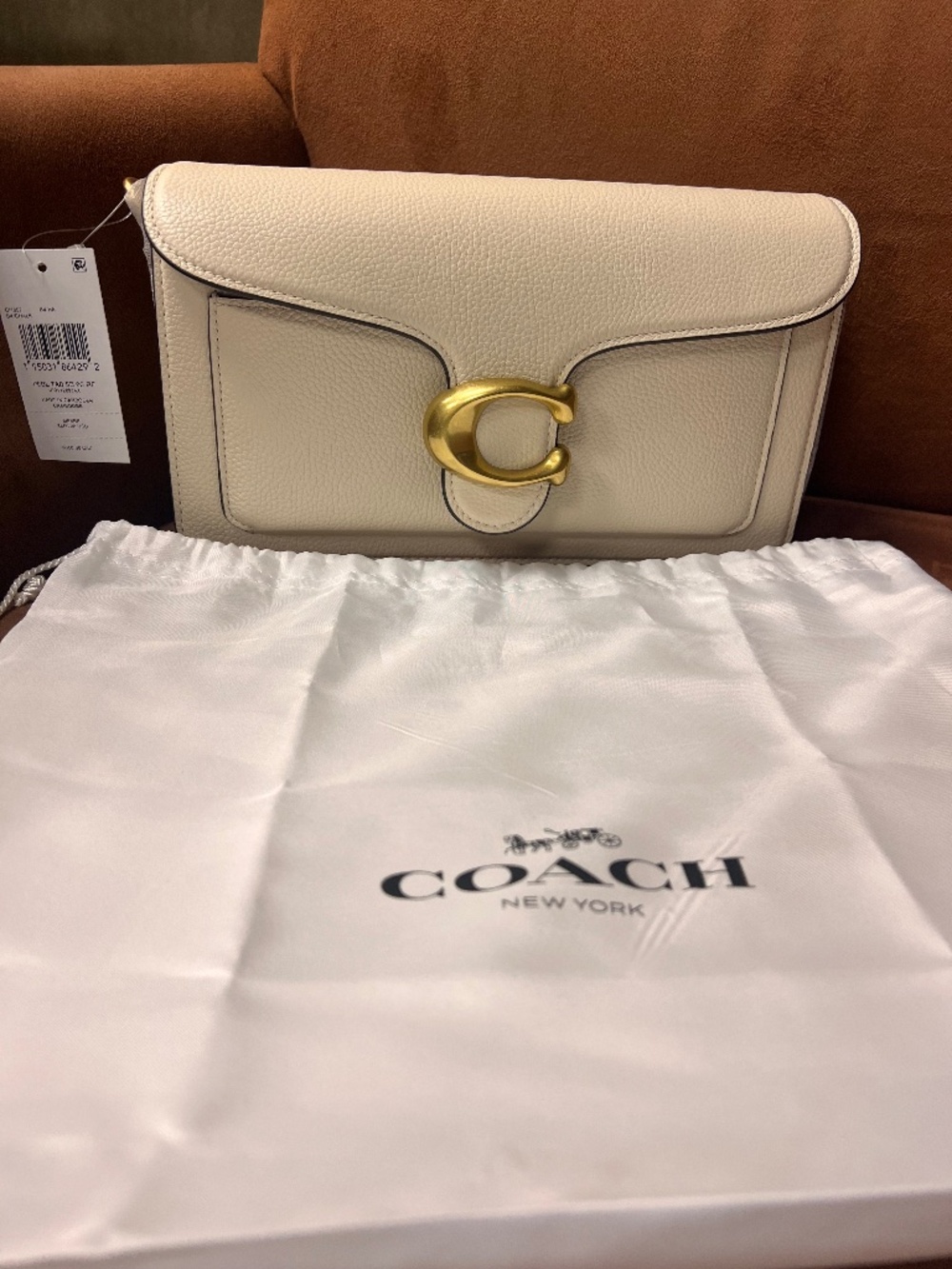 NWT Coach Tabby Shoulder Bag 26 Chalk Ivory Leather Gold Hardware CH857